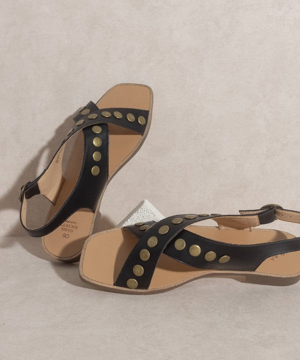 OASIS SOCIETY Kylie Studded Cross Band Sandal