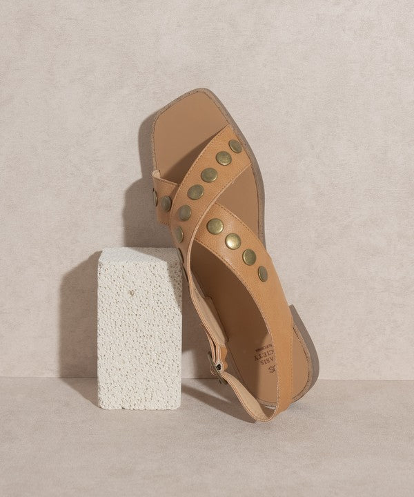 OASIS SOCIETY Kylie Studded Cross Band Sandal