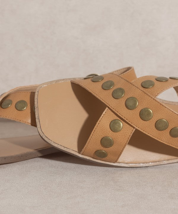 OASIS SOCIETY Kylie Studded Cross Band Sandal