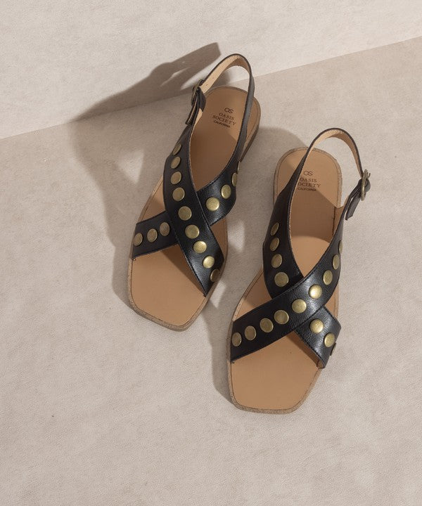 OASIS SOCIETY Kylie Studded Cross Band Sandal