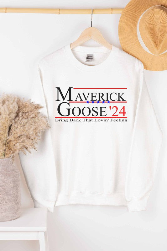 MAVERICK GOOSE FOR 24 GRAPHIC SWEATSHIRT PLUS SIZE