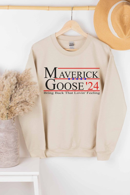 MAVERICK GOOSE FOR 24 GRAPHIC SWEATSHIRT PLUS SIZE