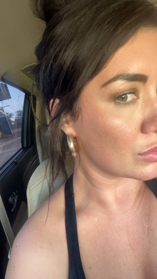 Thick gold hoop
