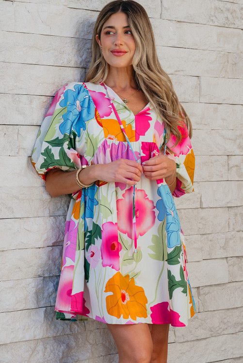 Big flower Spring dress