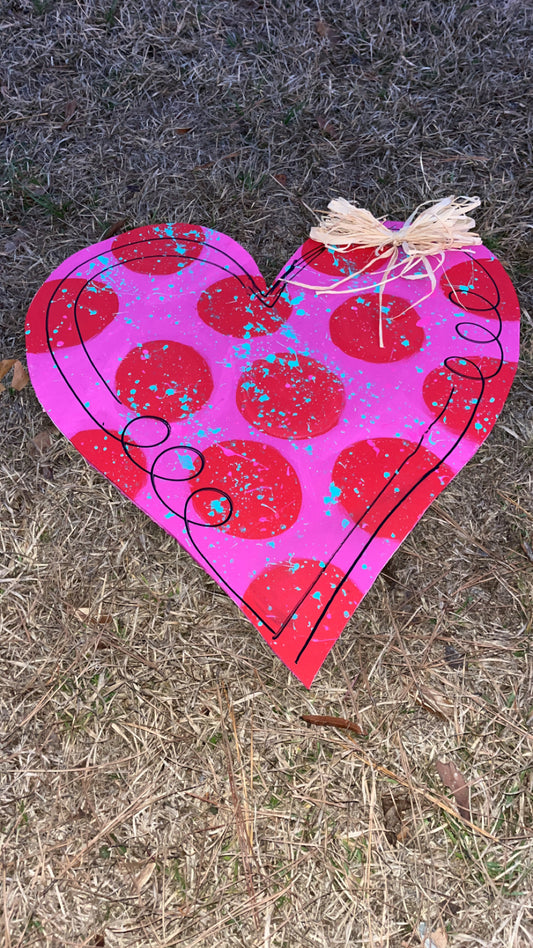 Paint splattered heart