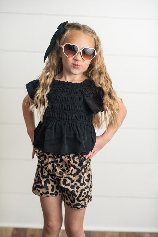 Girls leopard set