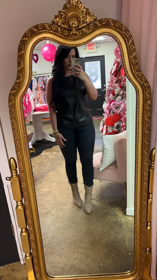 Leather top