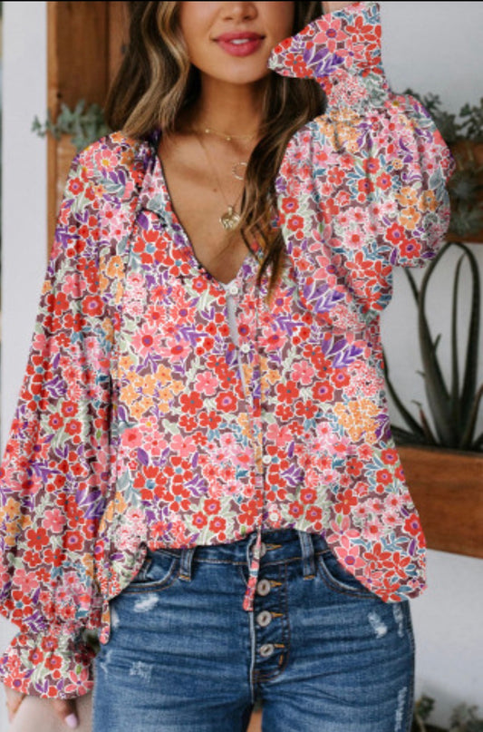 Petal pop blouse