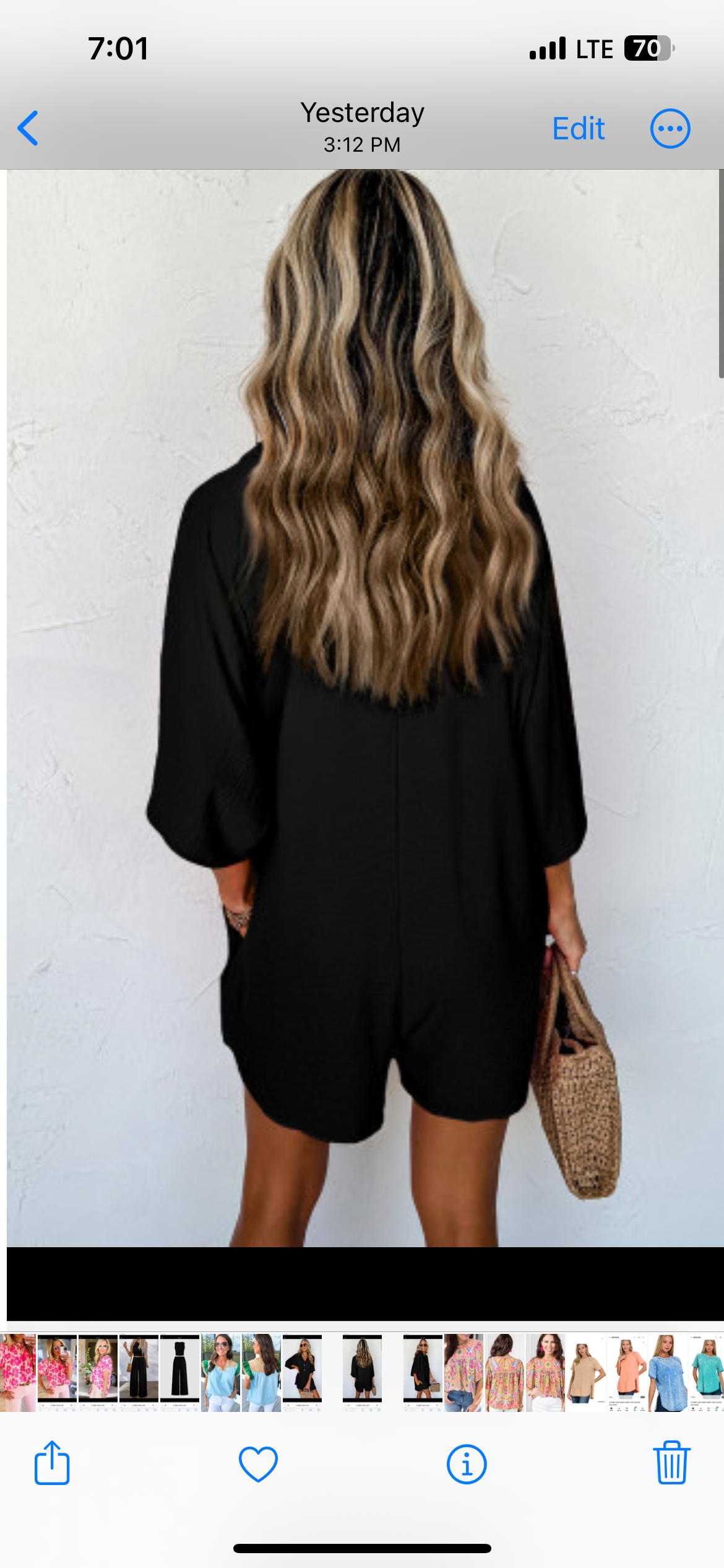 Loose black romper