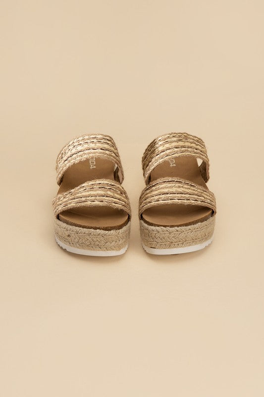 WEST ESPADRILLE SLIDES