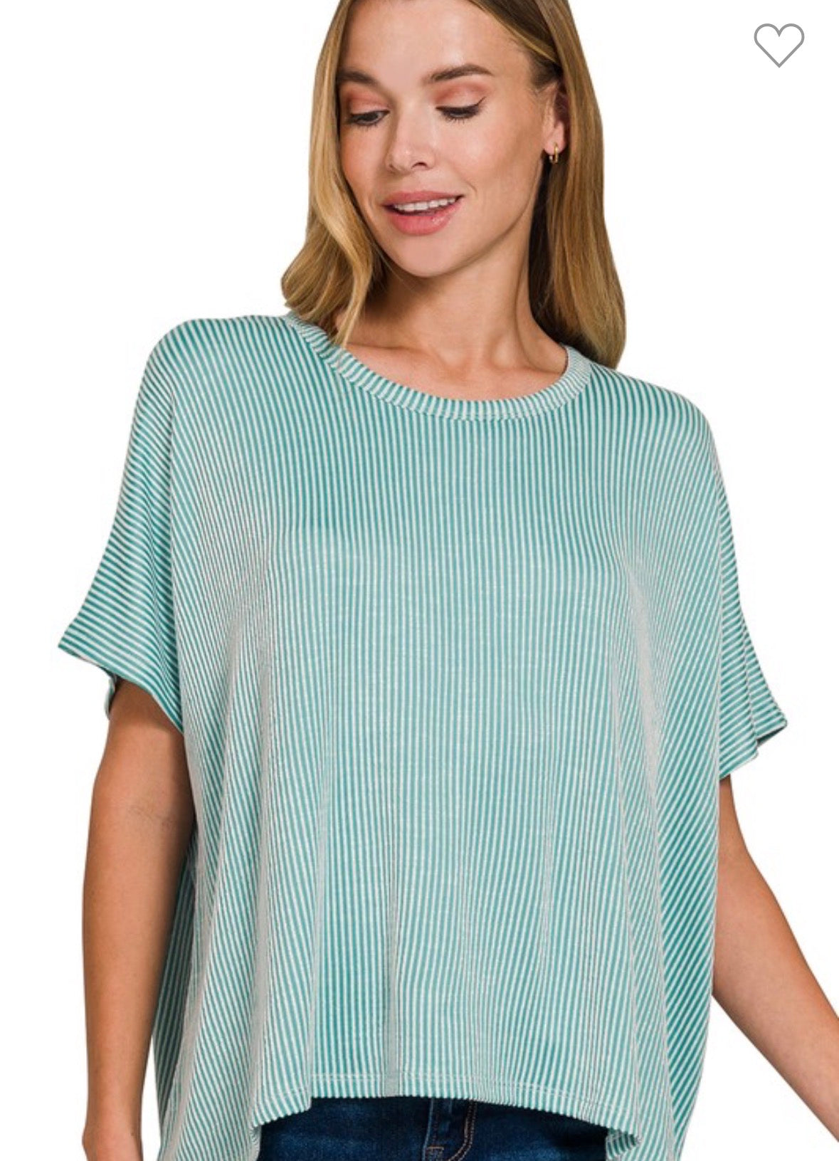 Mint ribbed top