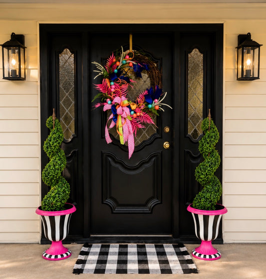 Pink oasis wreath