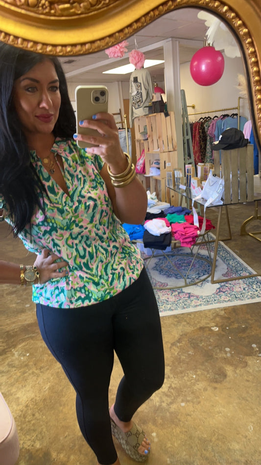 Green pink lime shirt