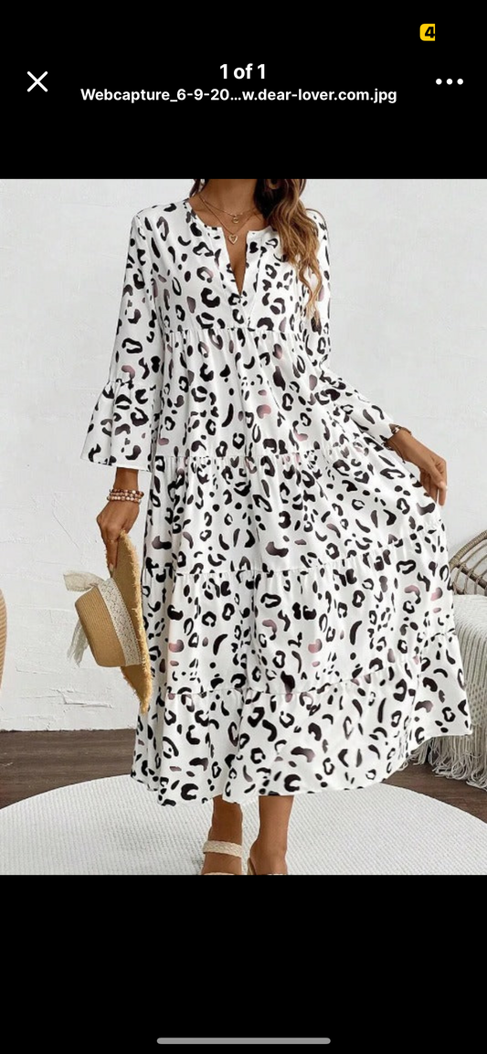 white leopard maxi