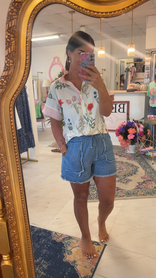 Denim shorts