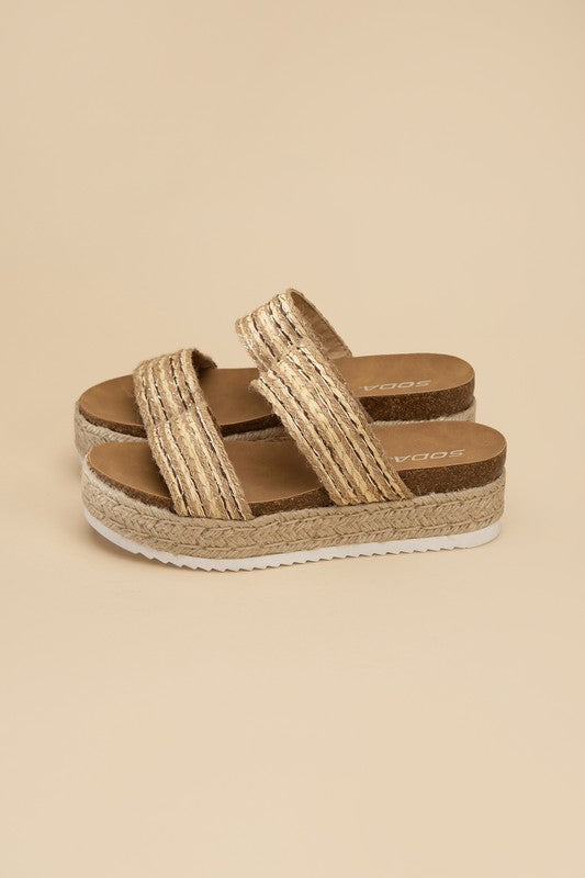 WEST ESPADRILLE SLIDES