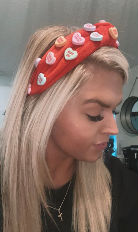 Red head band