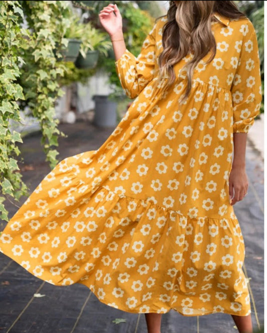 yellow flower  maxi
