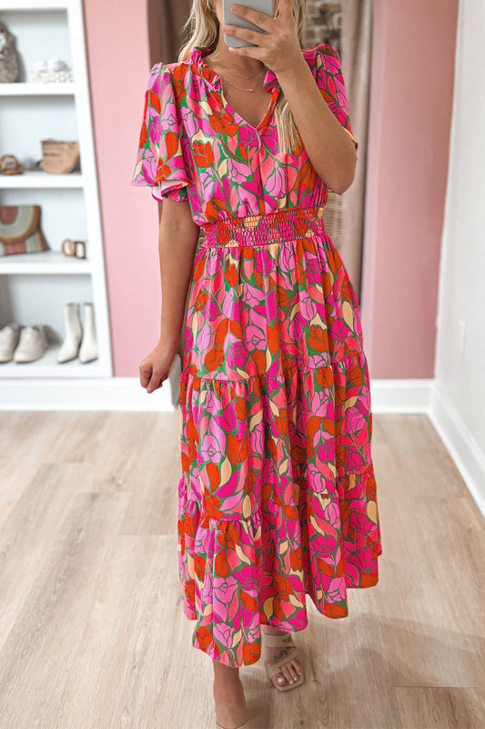 Rose floral dress