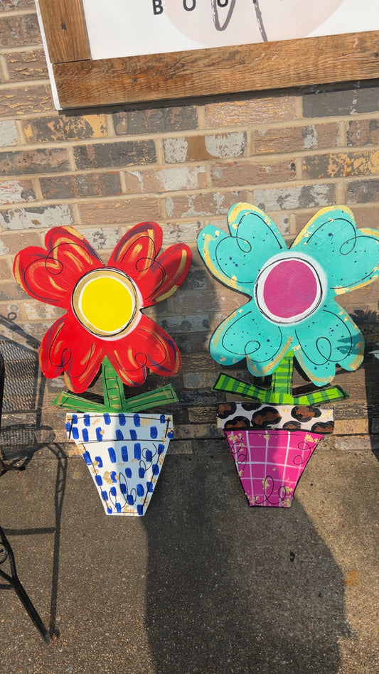Large flower door hangers
