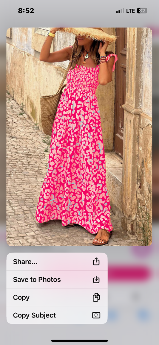 Hot pink maxi