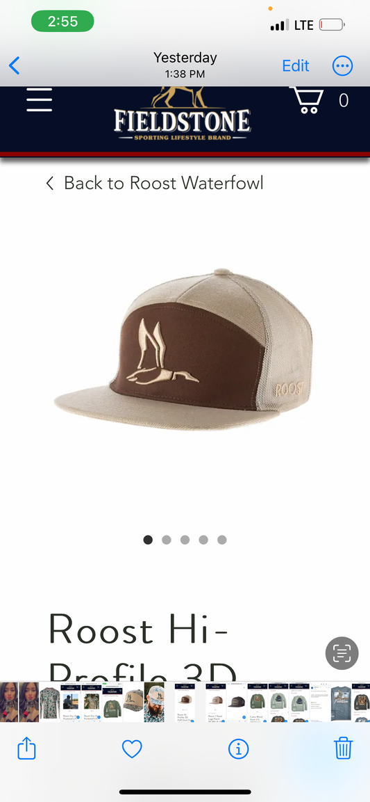 Tan and brown roost hat