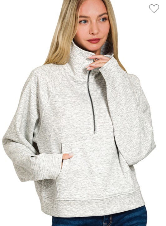 Heather gray pullover