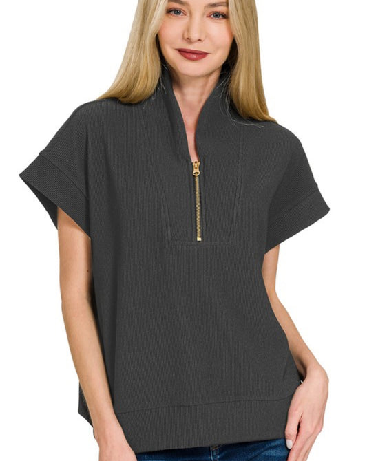 Black half zip