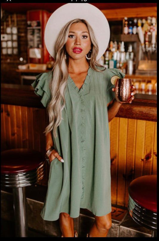 Olive everyday dress