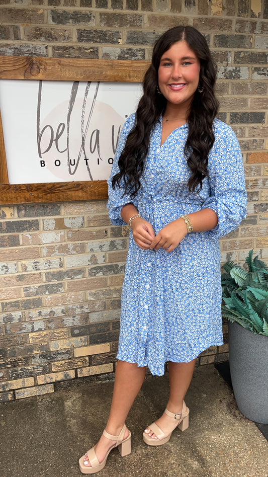 The classy blue dress