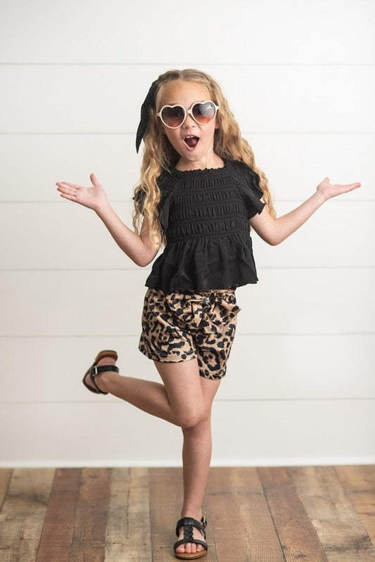 Girls leopard set
