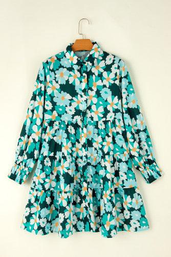 Green flower dress