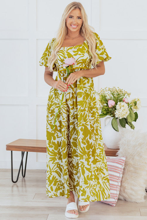 Green scalloped maxi