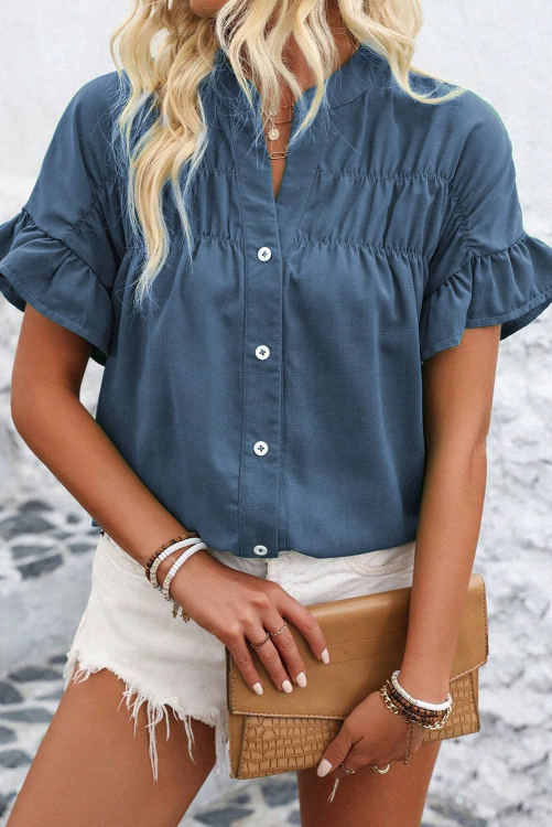 Rouched short sleeve