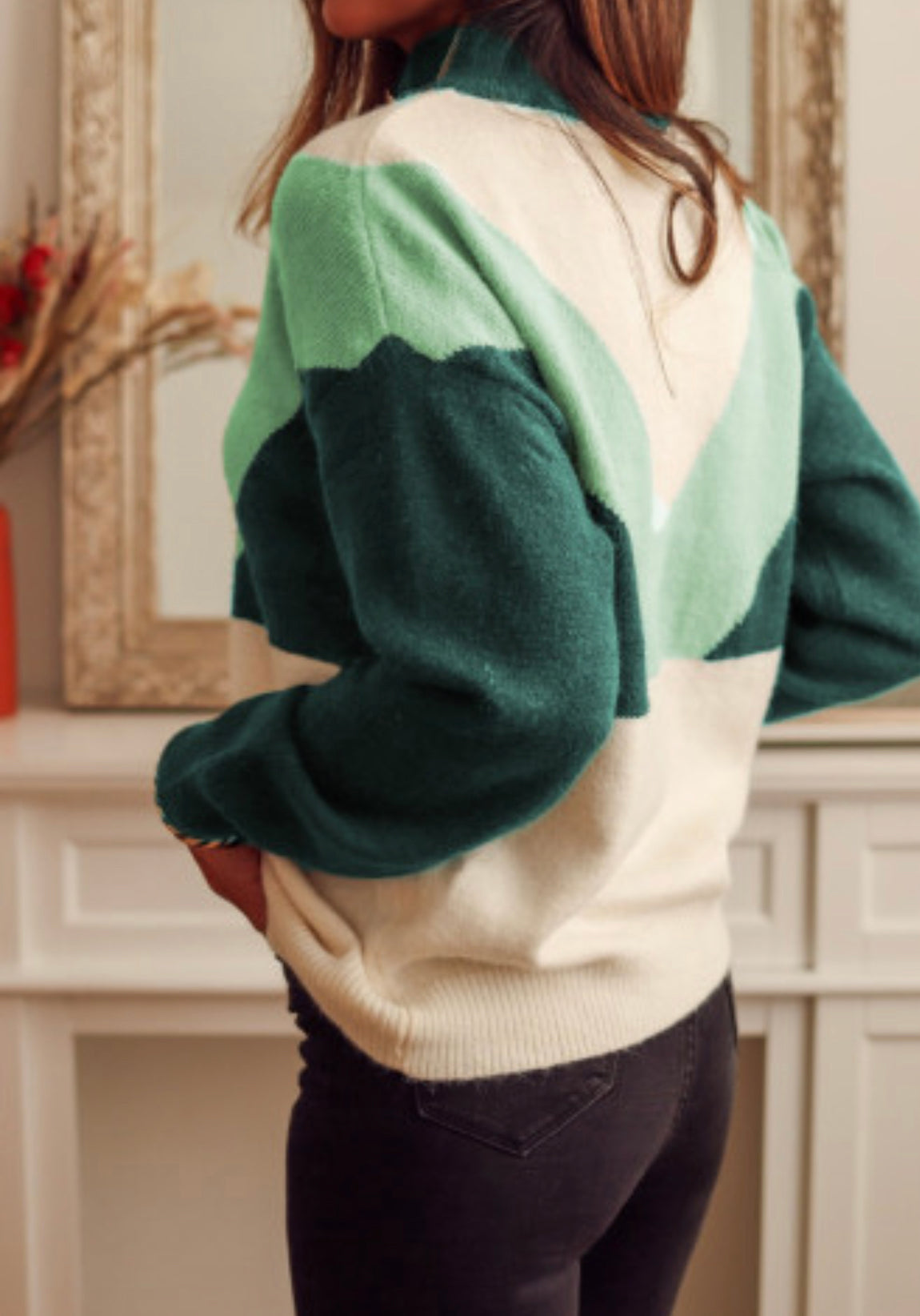 Color of green sweater