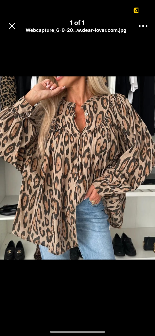 leopard oversized shirt