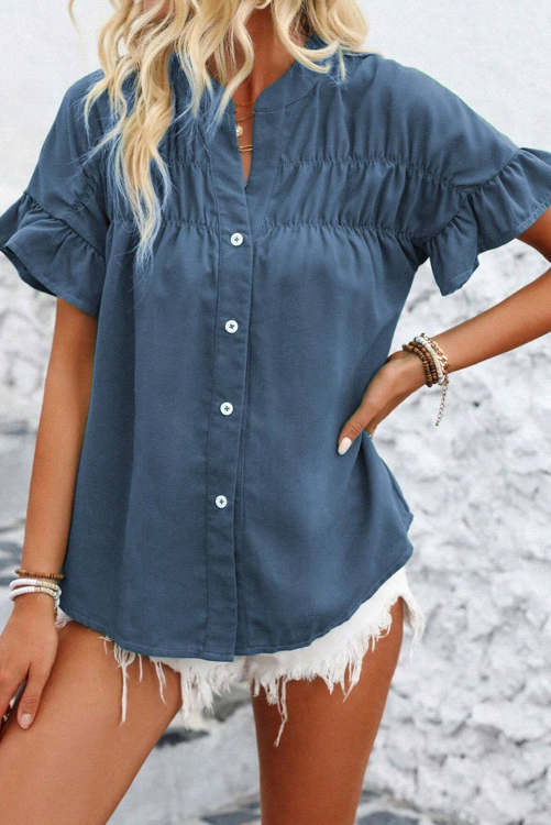 Rouched short sleeve