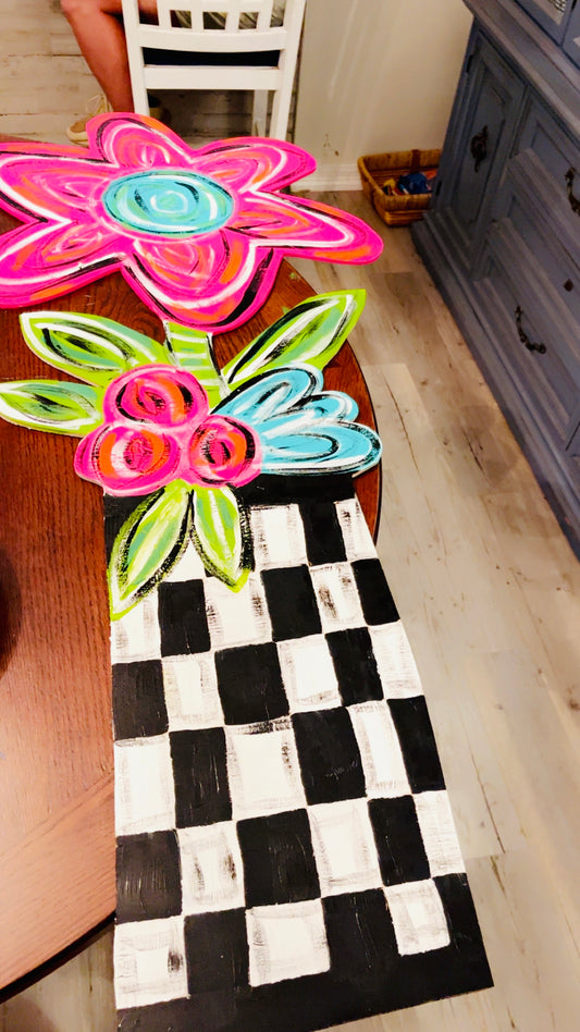 Large flower door hanger