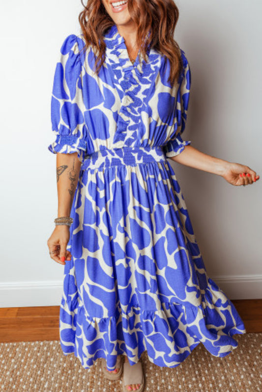 •	🌊 sapphire breeze midi dress