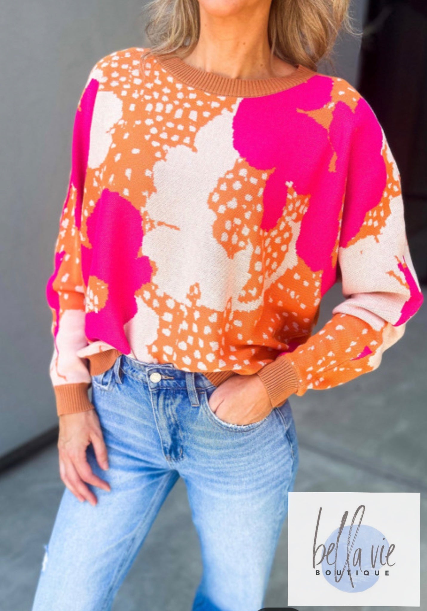 Orange pink dreams sweater (preorder)