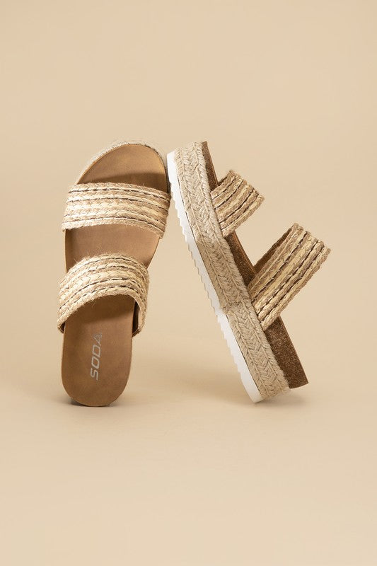 WEST ESPADRILLE SLIDES