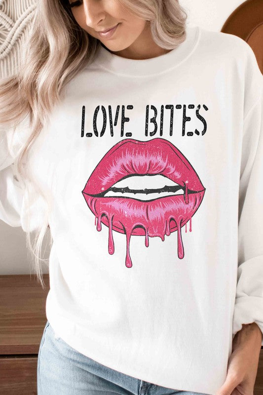 LOVE BITES LIPS Graphic Sweatshirt