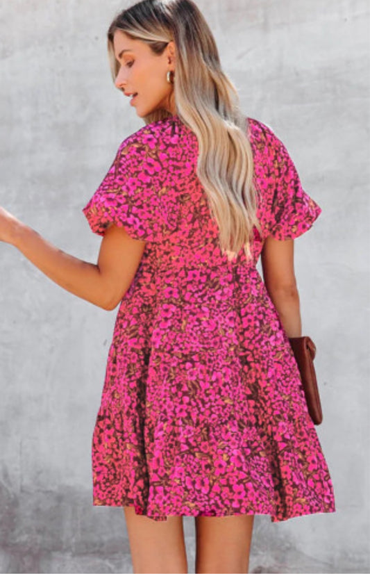 Pink flower dress