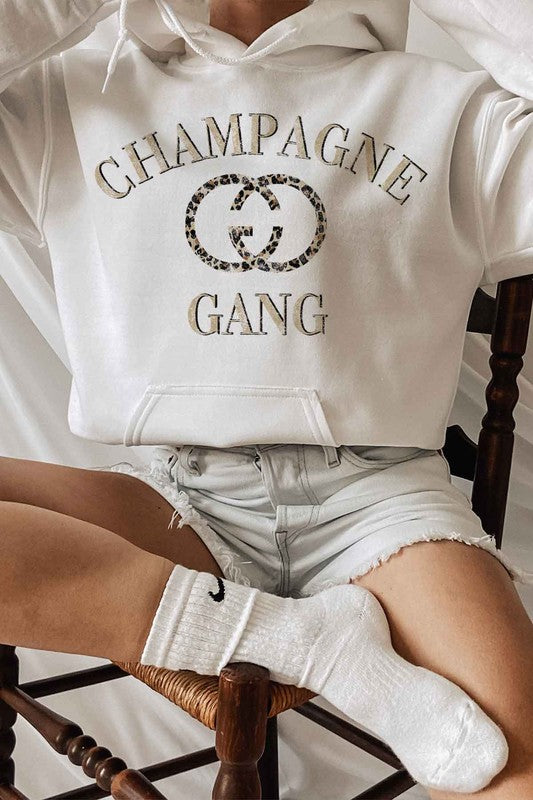 CHAMPAGNE GANG GRAPHIC HOODIE