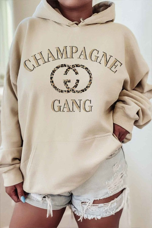 CHAMPAGNE GANG GRAPHIC HOODIE