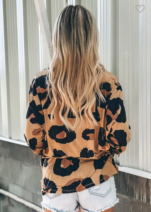 Oversized leopard shirt