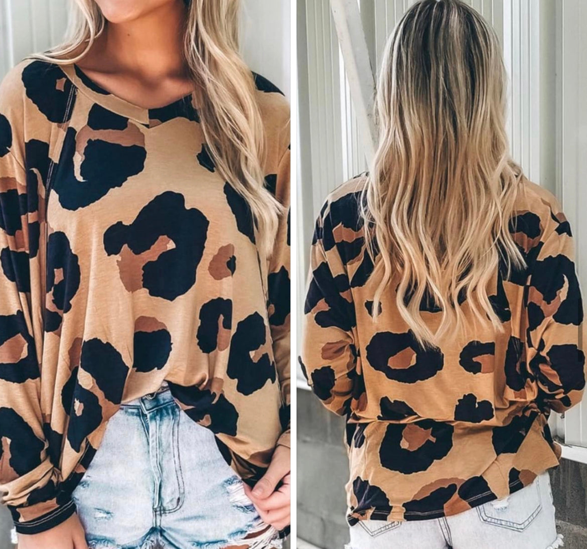 Oversized leopard shirt